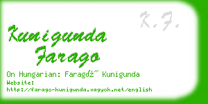 kunigunda farago business card